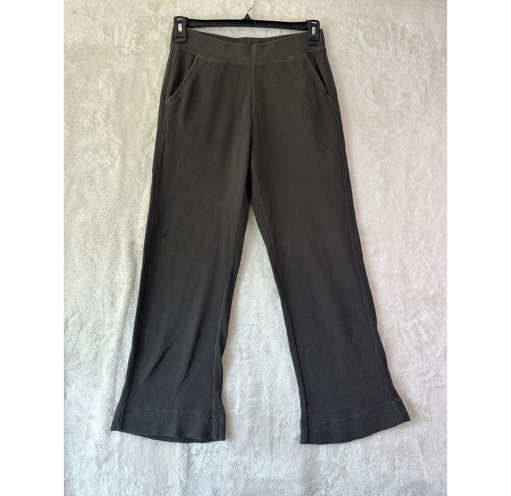 PACT Organic Cotton Waffle Knit Pocket Pants M Gray